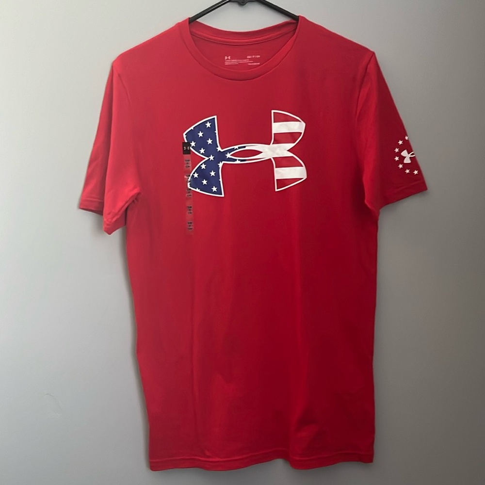 NWOT | Under Armour Freedom Flag Logo T-Shirt